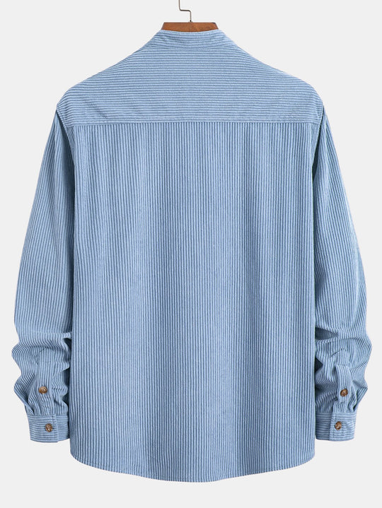 Corduroy Slight browned collar shirt