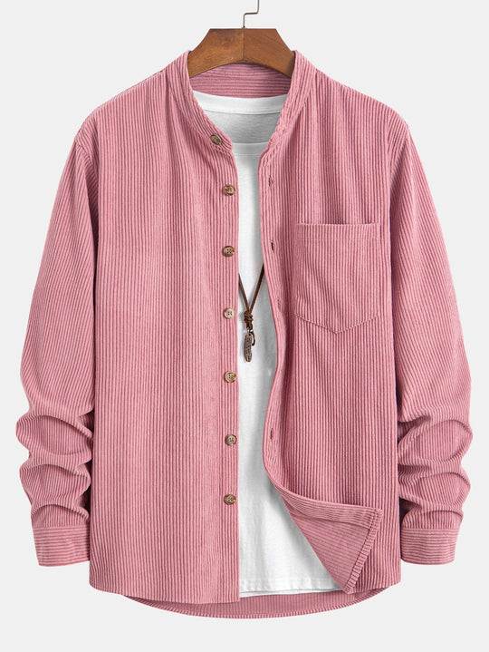 Corduroy Slight browned collar shirt