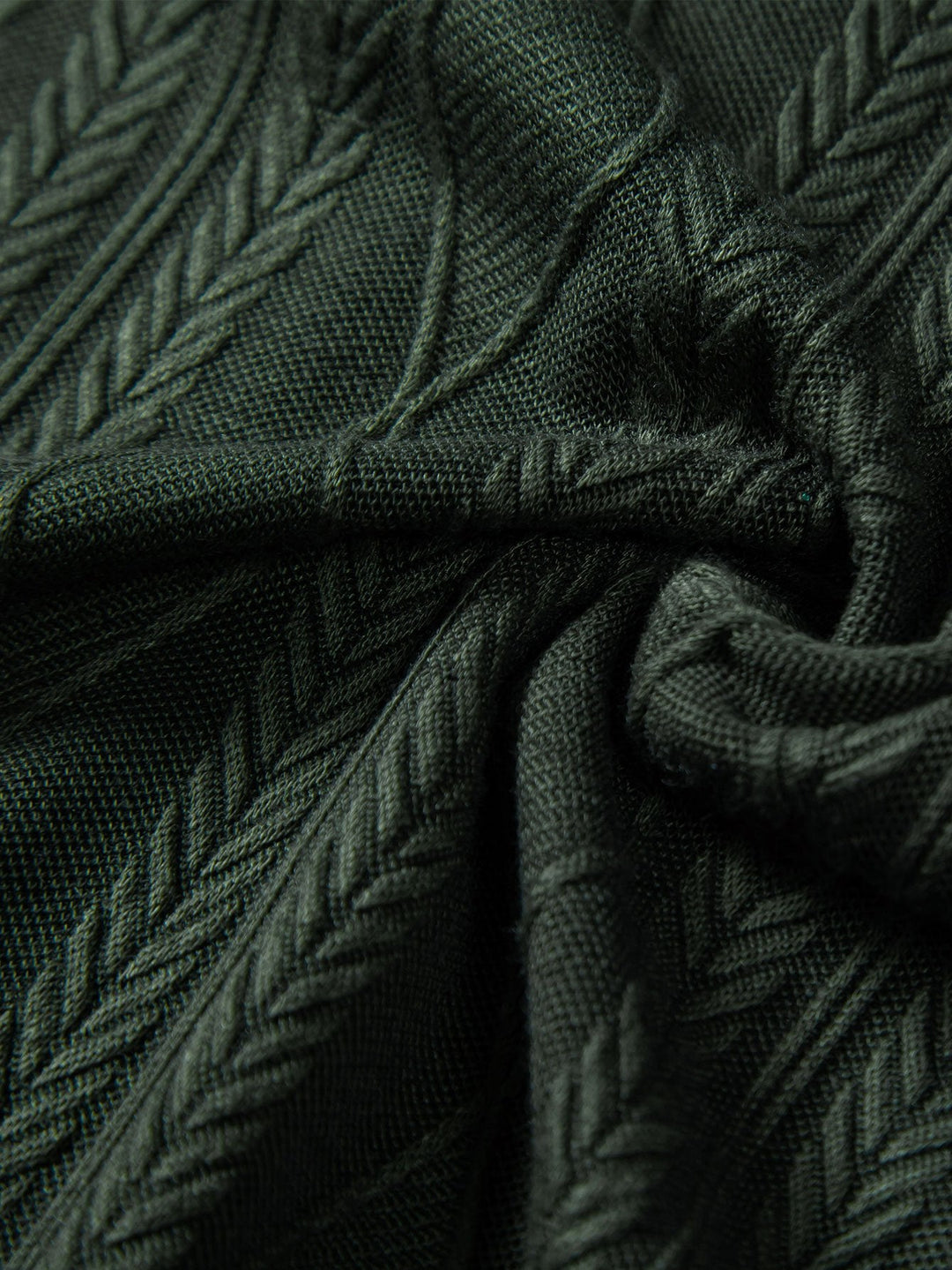 Knitted geometric rhombus Jacquard Cuban shirt
