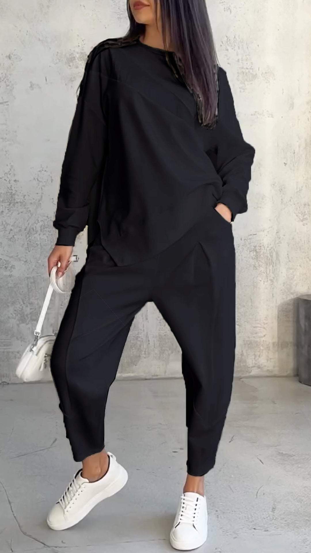 Floriana™ | Round Neck Long Sleeve Two Piece Set