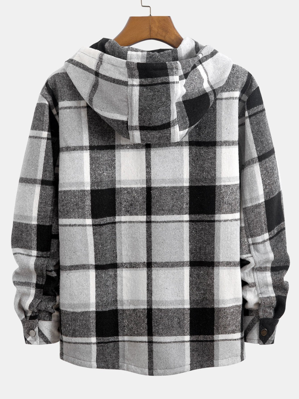 Laurent™ - Teddy-lined flannel hooded shirt