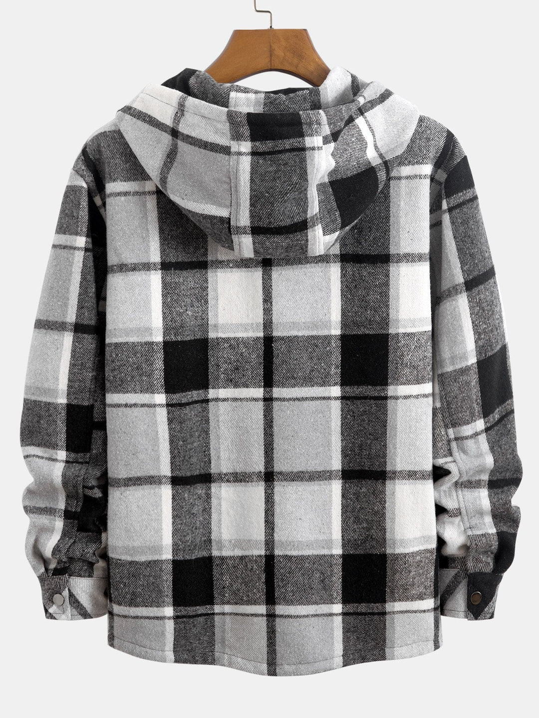 Laurent™ - Teddy-lined flannel hooded shirt