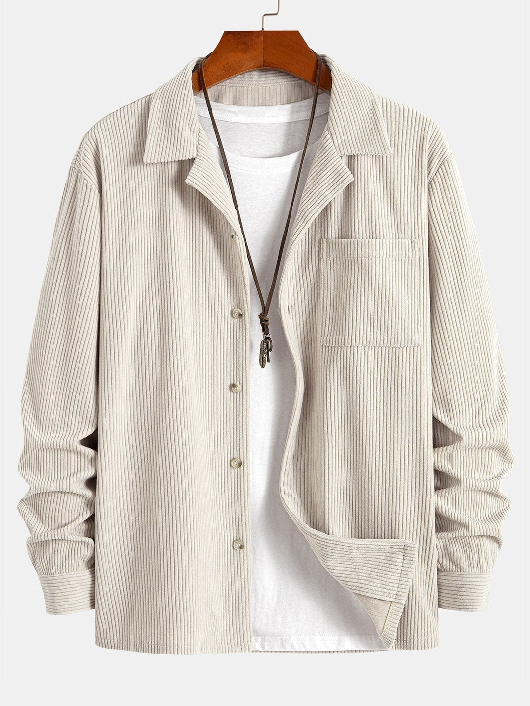 Laurent™ - Corduroy Cuban collar shirt