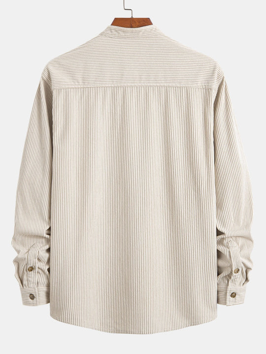 Corduroy Slight browned collar shirt
