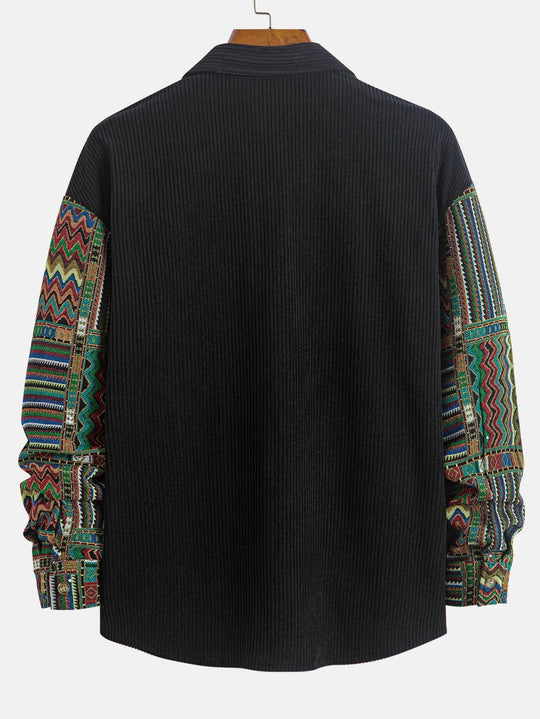 Laurent™ - Patchwork corduroy shirt