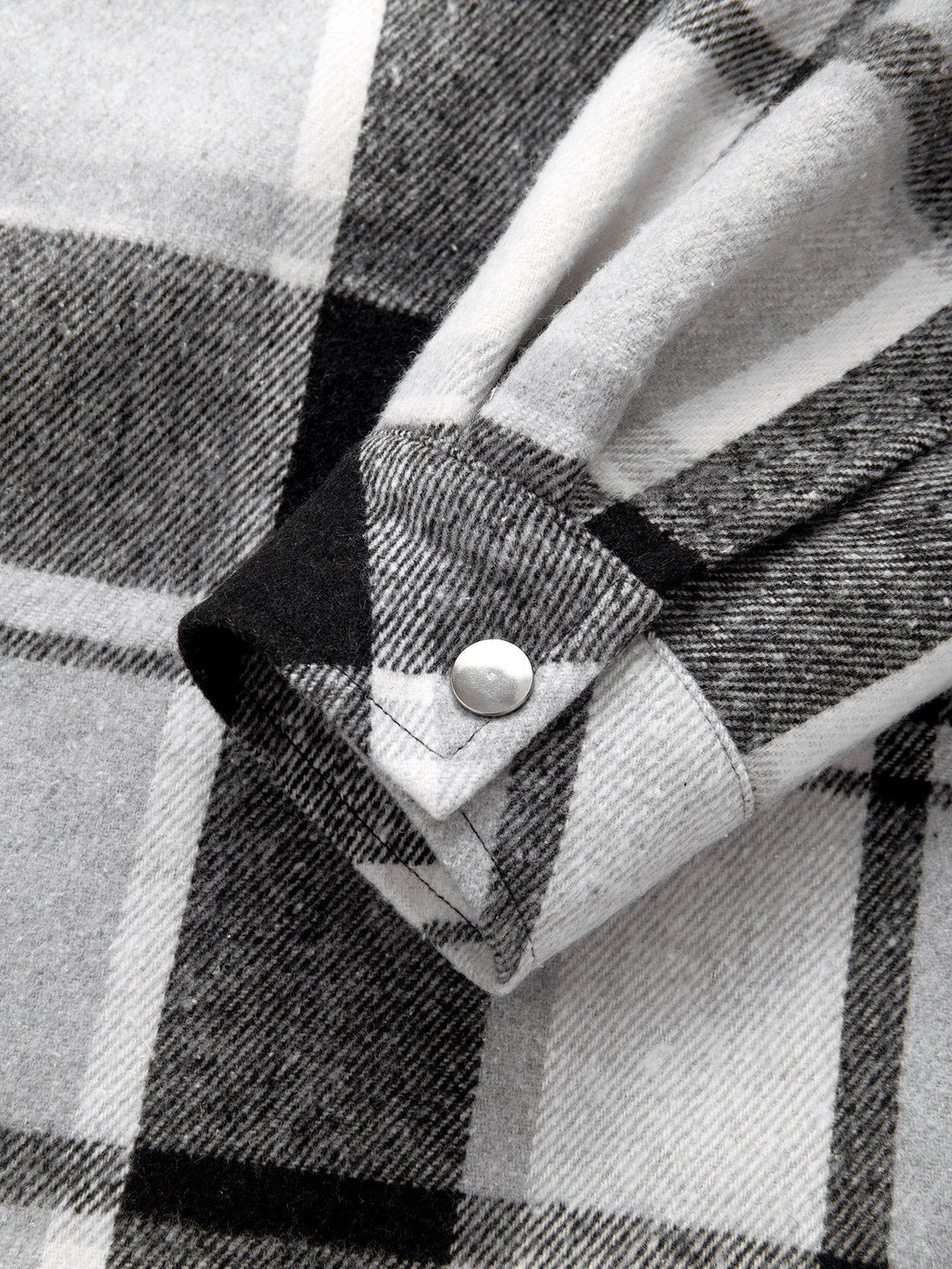 Laurent™ - Teddy-lined flannel hooded shirt