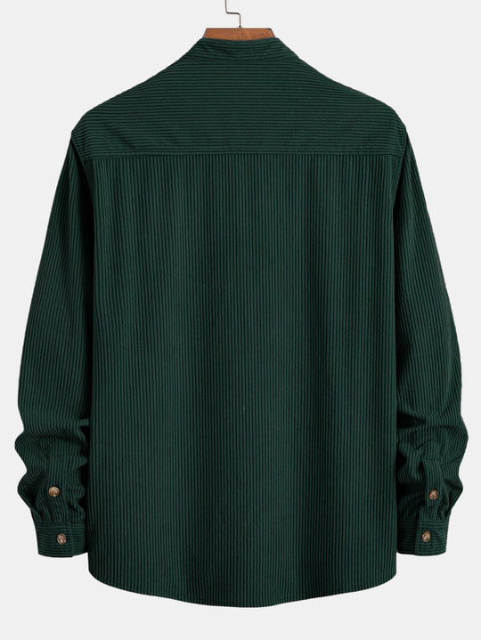 Corduroy Slight browned collar shirt