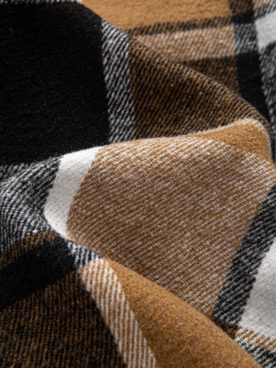 Laurent™ - Teddy-lined flannel hooded shirt