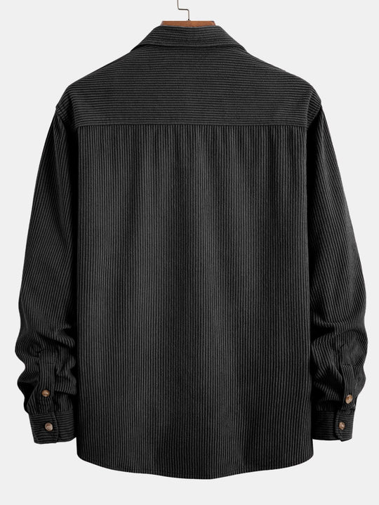 Corduroy shirt with double pocket