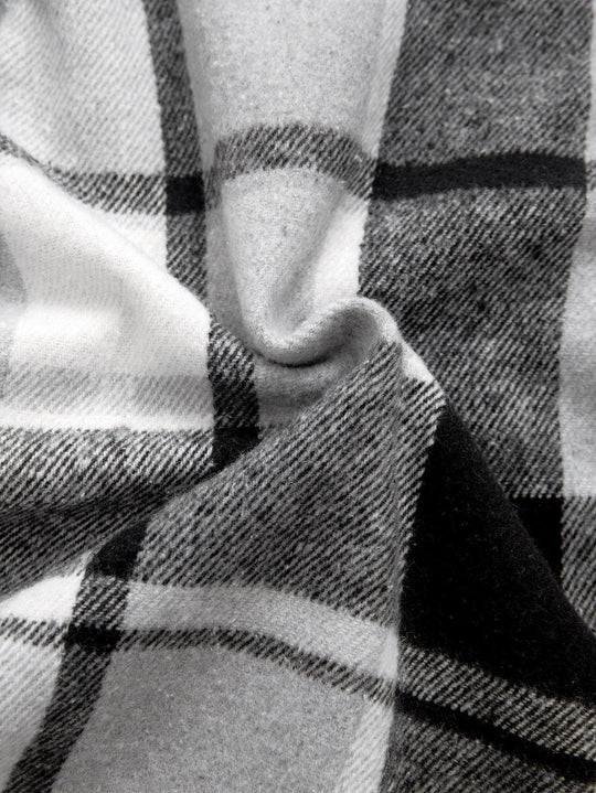 Laurent™ - Teddy-lined flannel hooded shirt