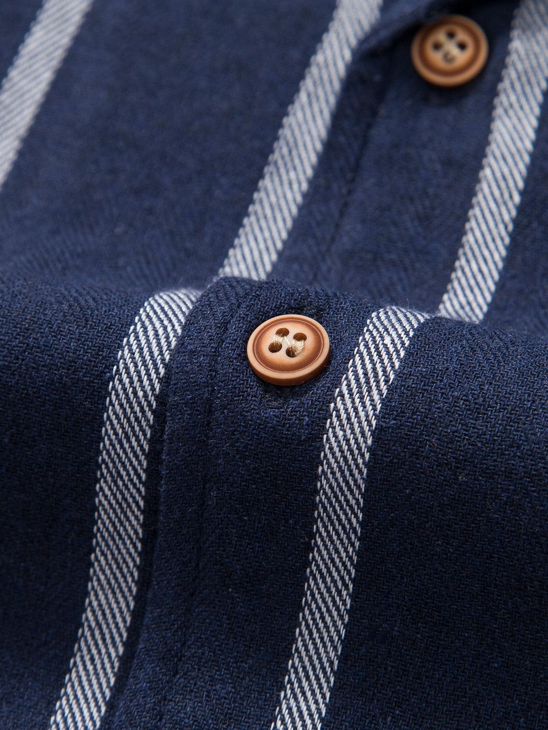Cotton blend striped Cuban shirt