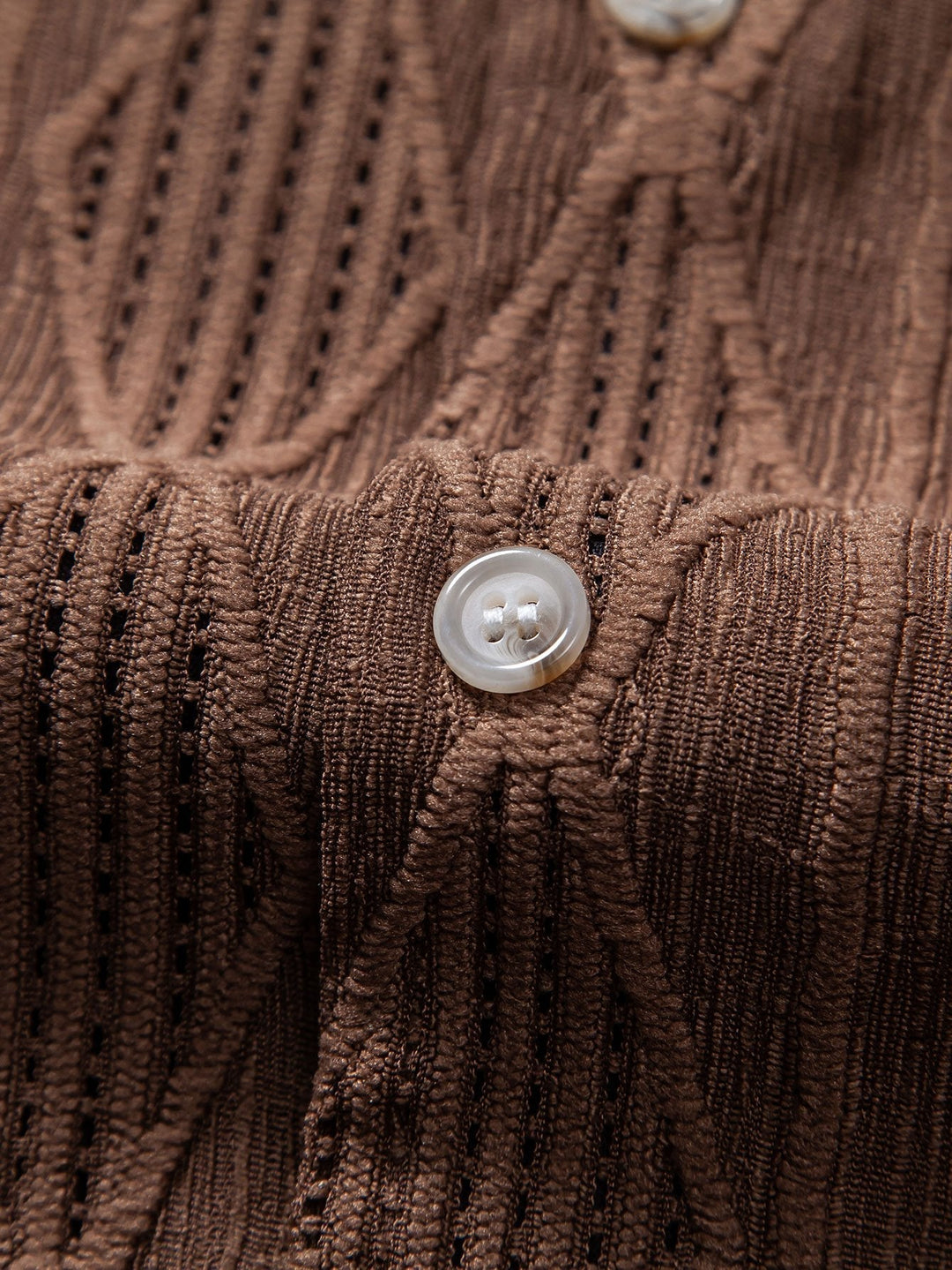 Geometric Jacquard Cuban shirt and linen cotton blend cropped pants