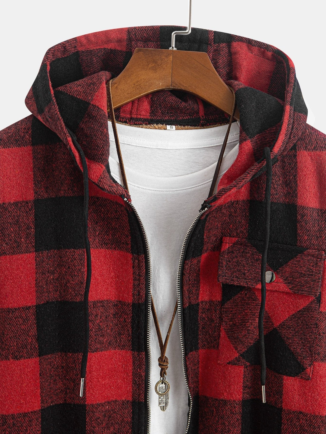 Laurent™ - Fleece-lined flannel hooded shirt