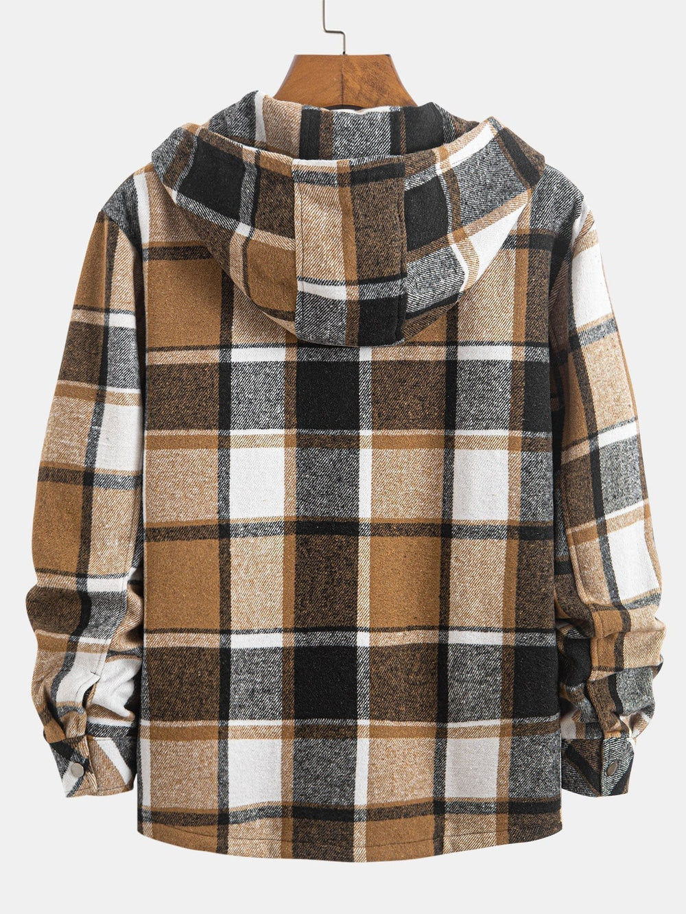 Laurent™ - Teddy-lined flannel hooded shirt