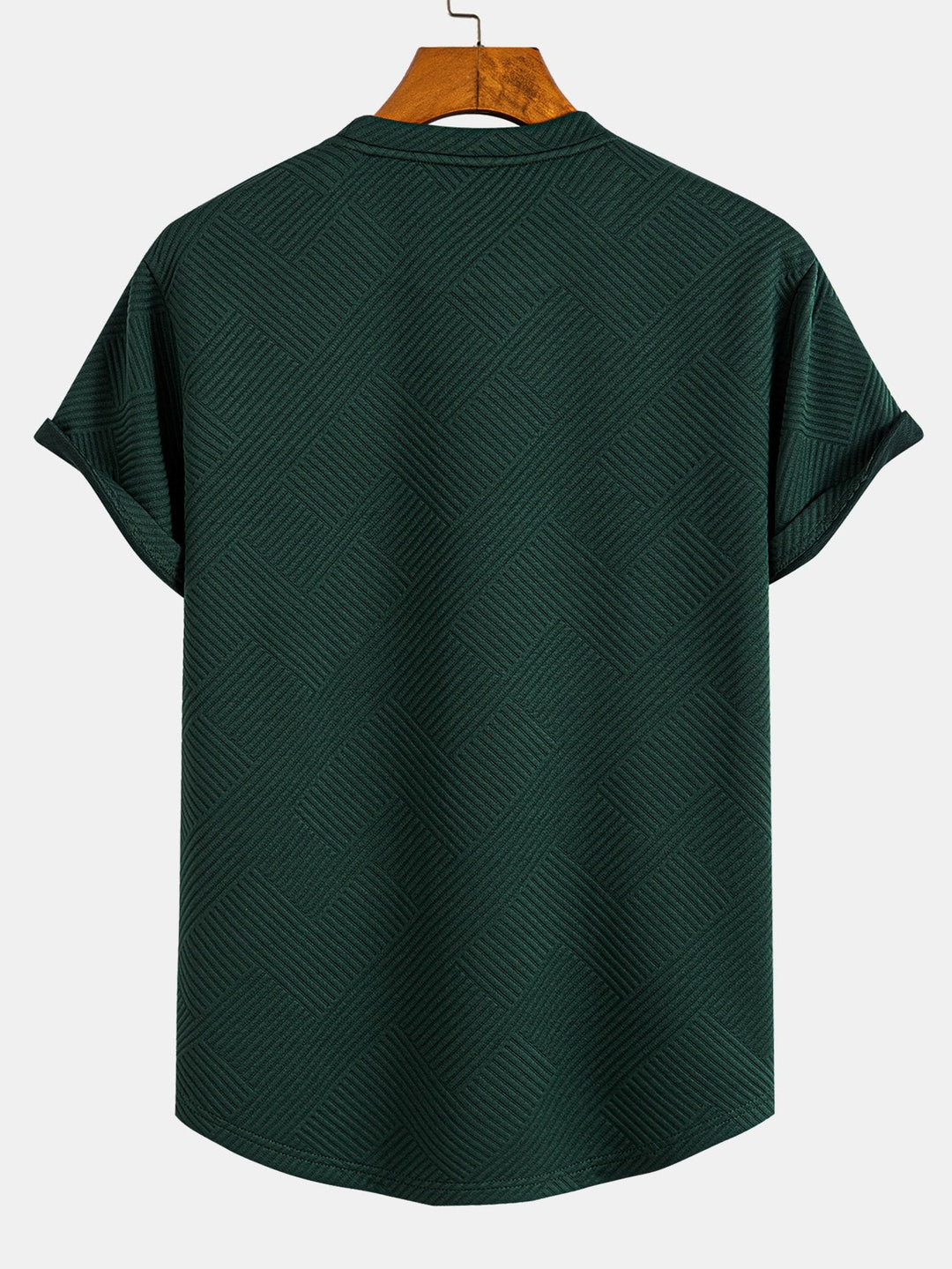 Short sleeve stripe jacquard bow hem T-Shirt
