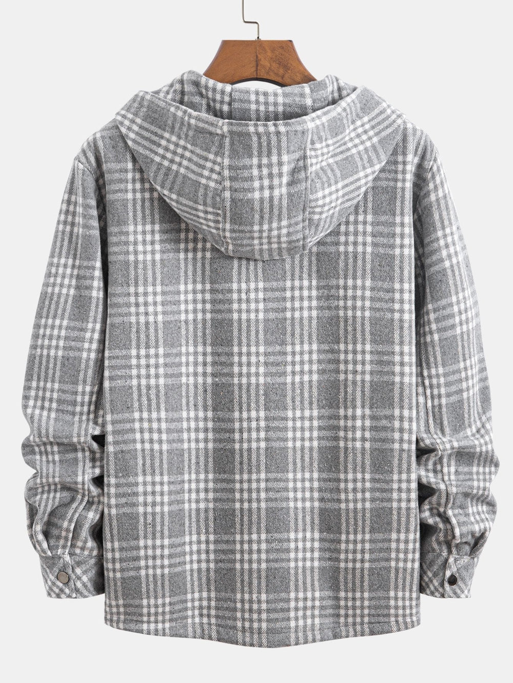 Laurent™ - Teddy-lined flannel hooded shirt