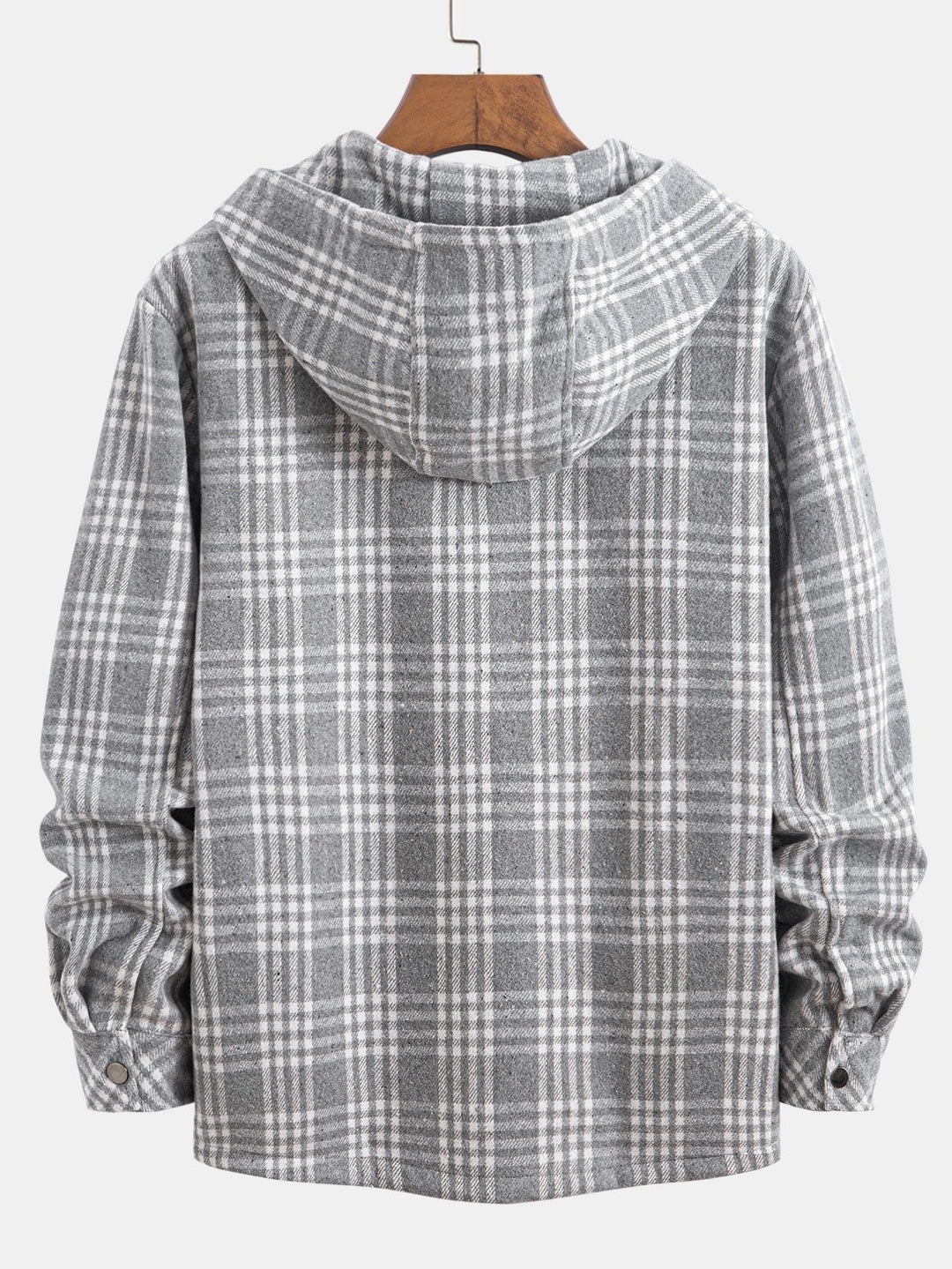 Laurent™ - Teddy-lined flannel hooded shirt