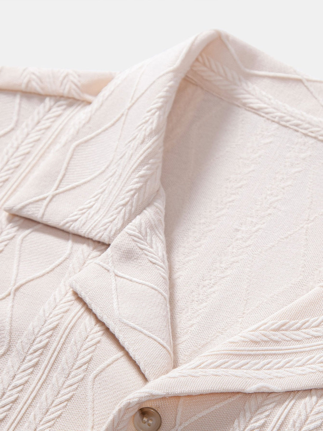 Knitted geometric rhombus Jacquard Cuban shirt
