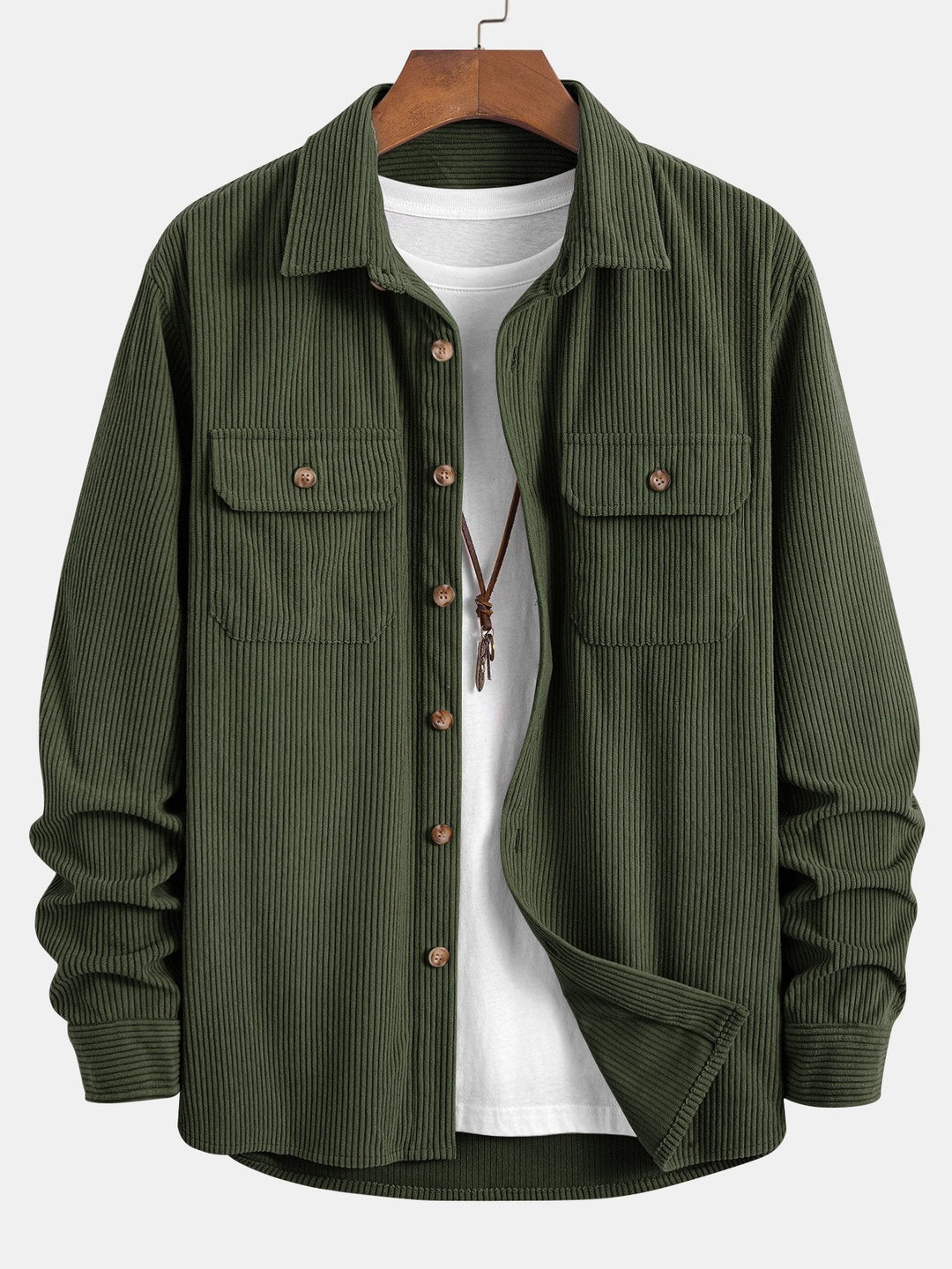 Laurent™ - Double pocket corduroy shirt