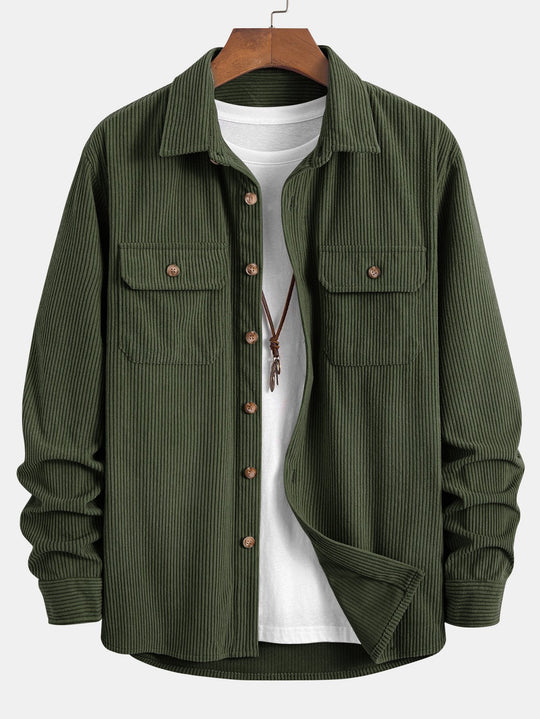 Laurent™ - Double pocket corduroy shirt