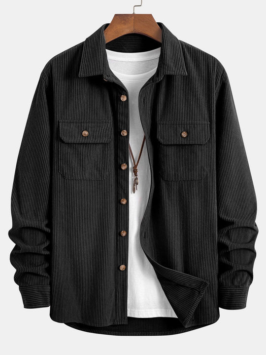 Laurent™ - Double pocket corduroy shirt
