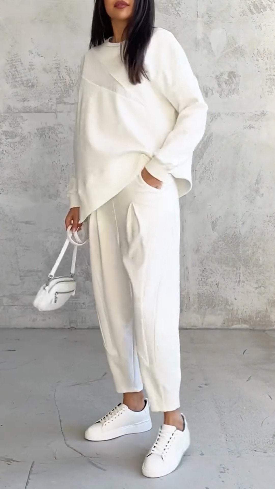 Floriana™ | Round Neck Long Sleeve Two Piece Set