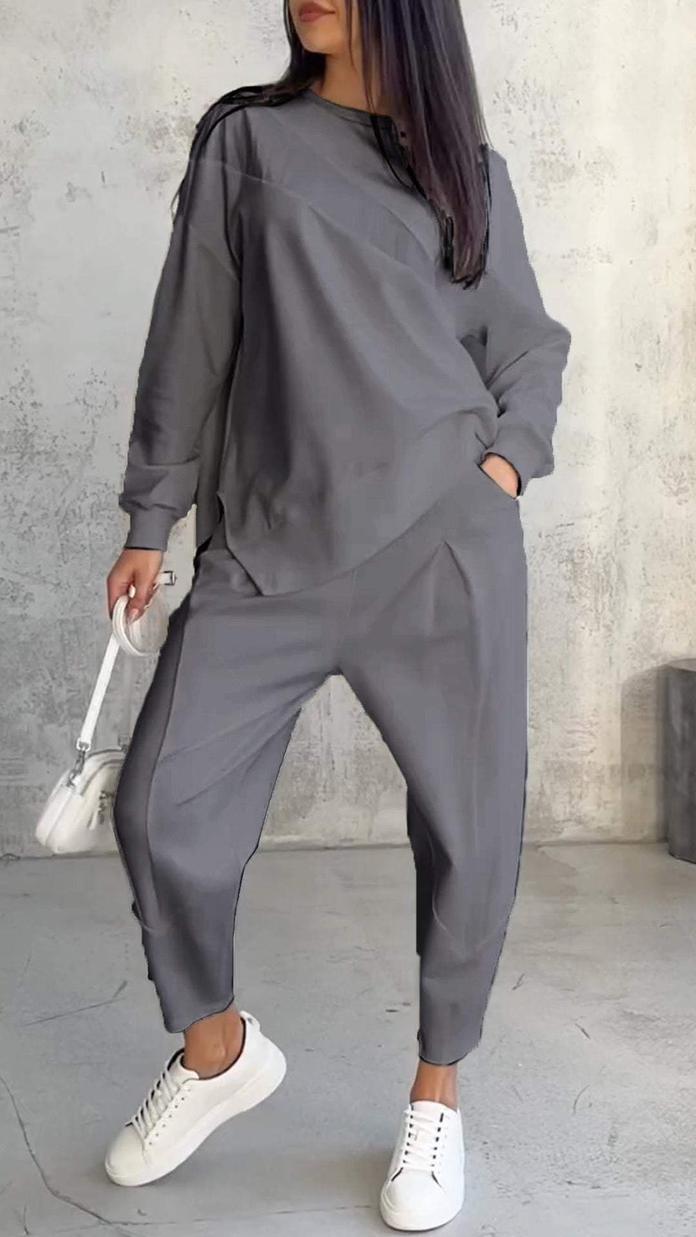 Floriana™ | Round Neck Long Sleeve Two Piece Set