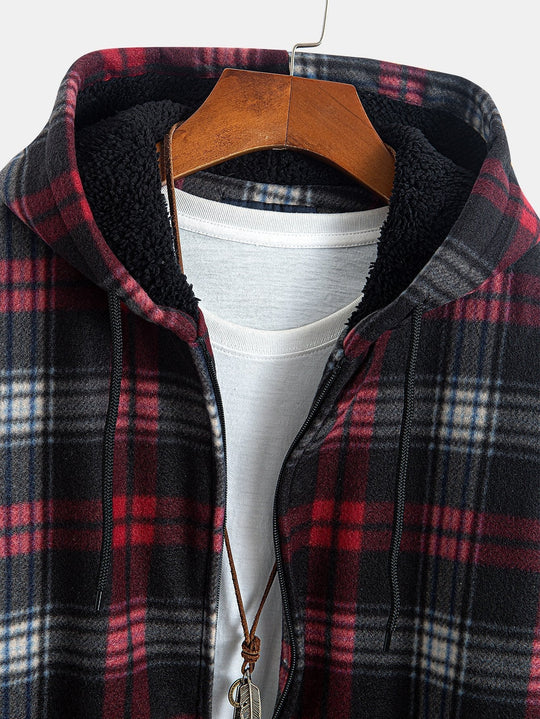 Laurent™ - Fleece-lined flannel hoodie
