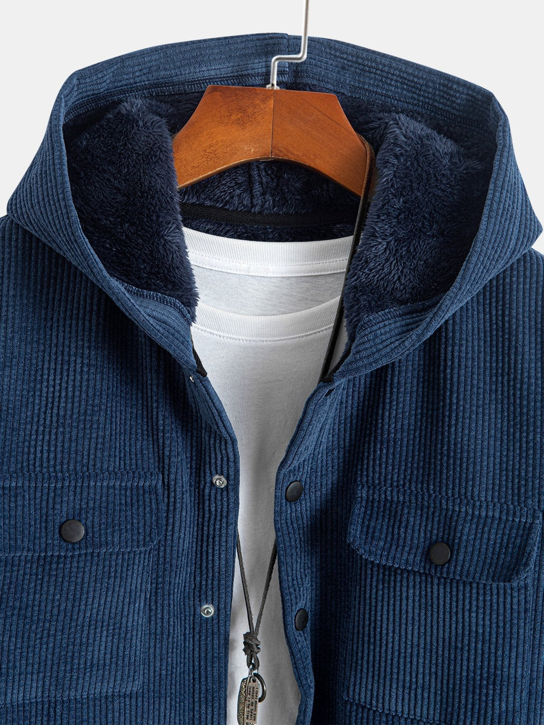 Laurent™ - Fleece-lined flannel hooded shirt