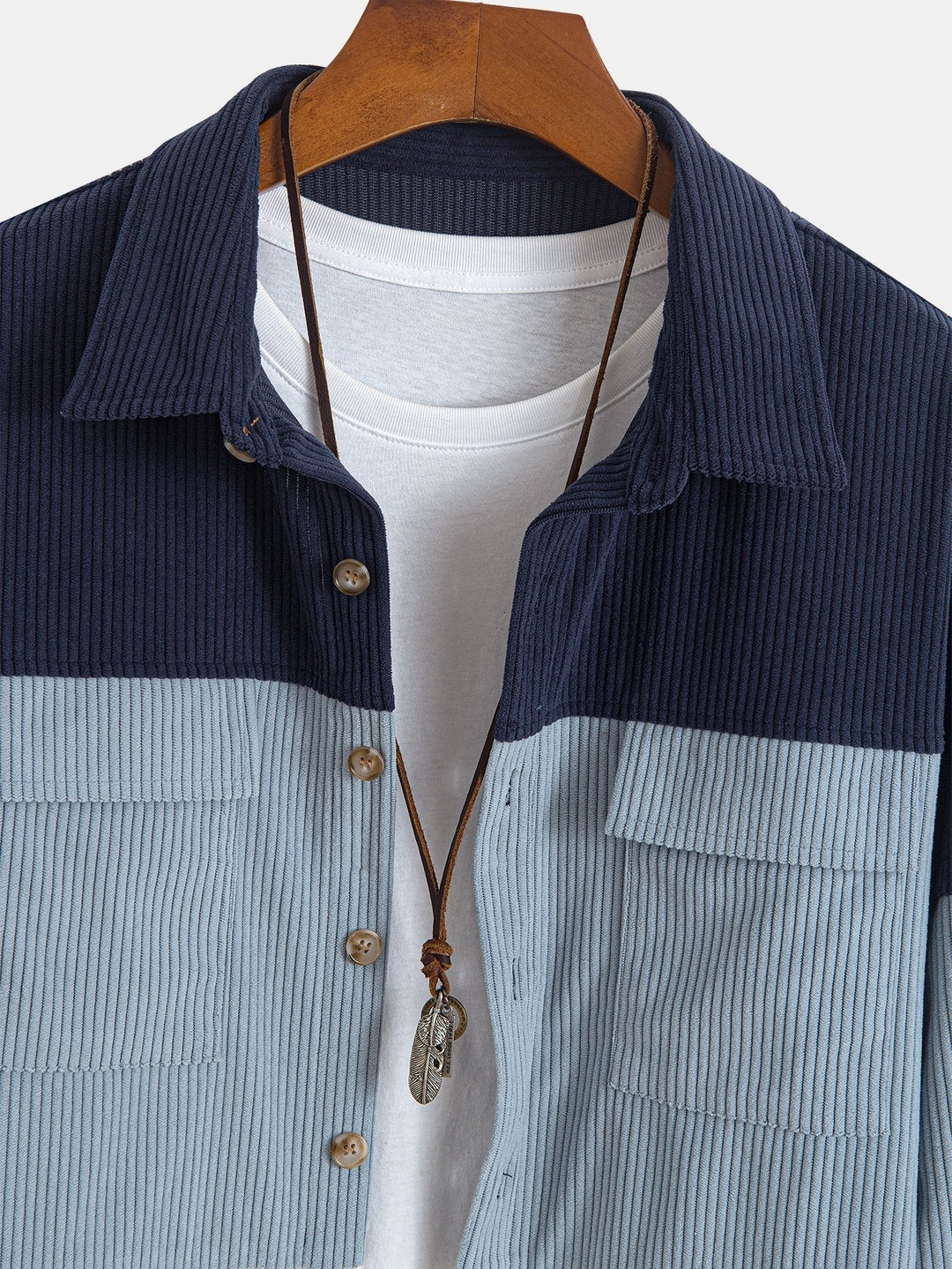 Laurent™ - Ethnic patchwork corduroy shirt