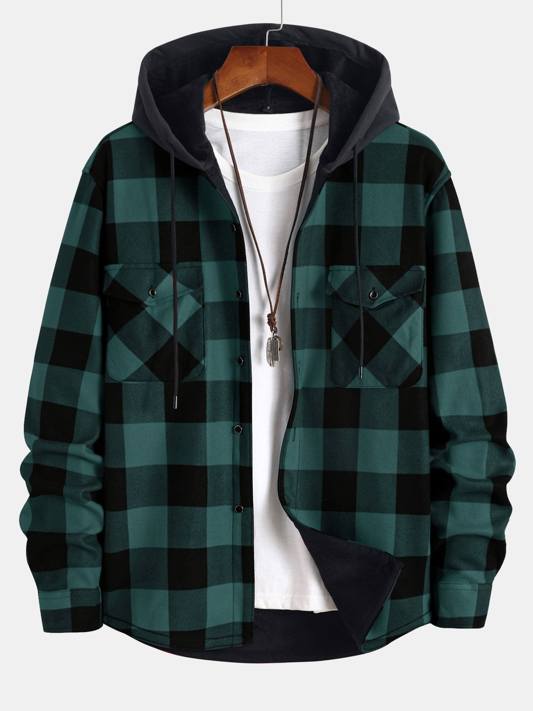 Laurent™ - Flannel Hooded Shirt & Jogging Pants