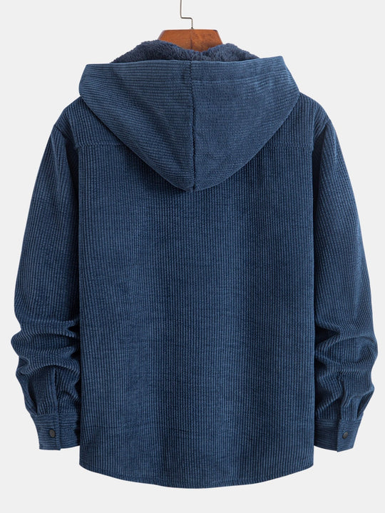 Laurent™ - Fleece-lined flannel hooded shirt