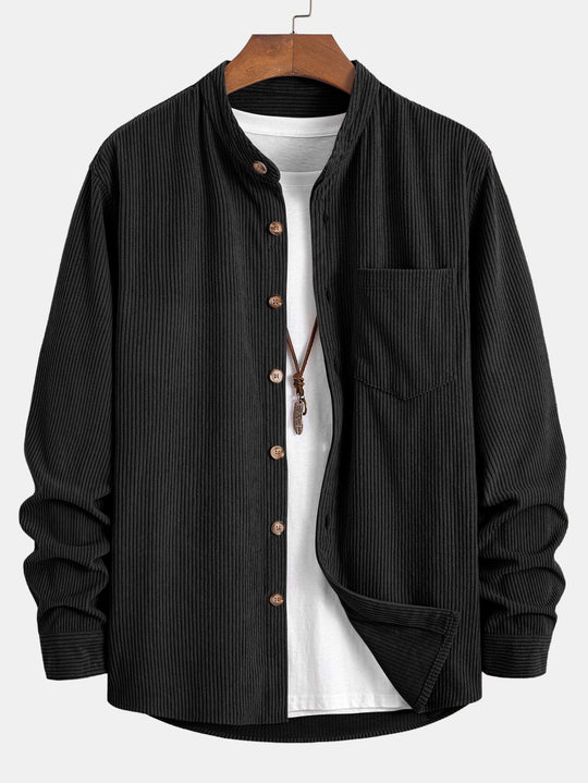 Corduroy Slight browned collar shirt