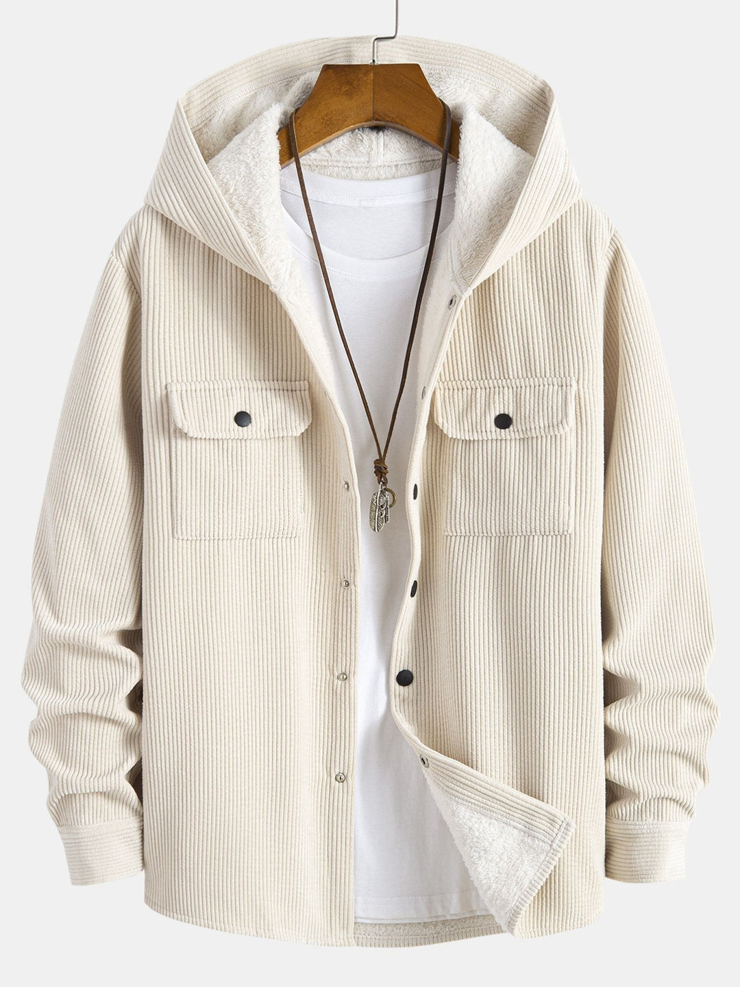 Laurent™ - Fleece-lined flannel hooded shirt