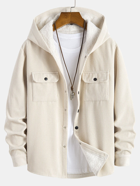 Laurent™ - Fleece-lined flannel hooded shirt