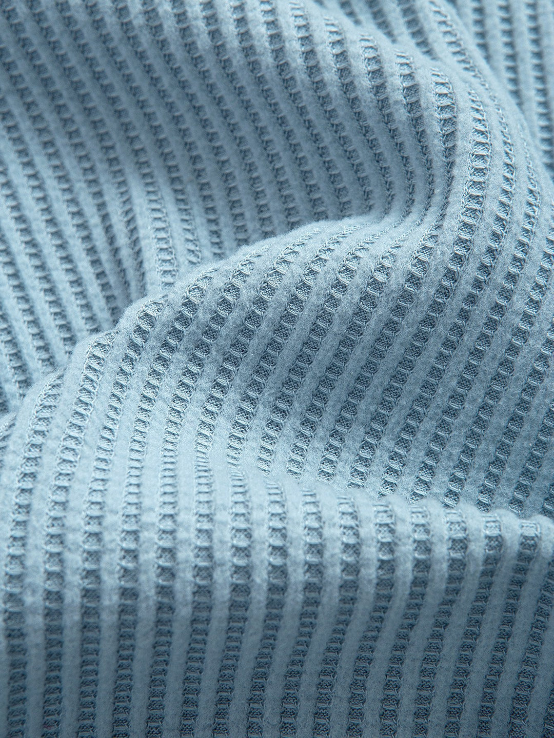 Knitted Waffle Hem Hooded T-Shirt & Drawstring Waffle Shorts
