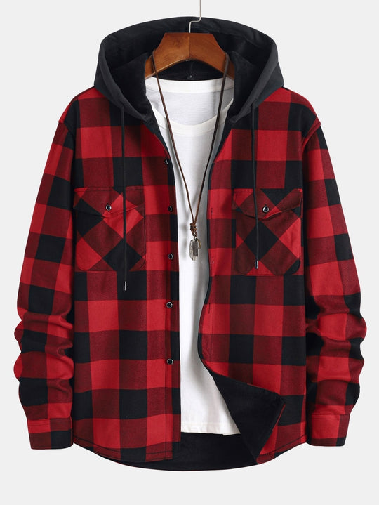 Laurent™ - Flannel Hooded Shirt & Jogging Pants