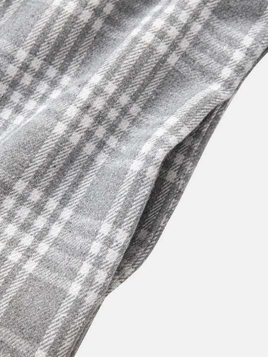 Laurent™ - Teddy-lined flannel hooded shirt