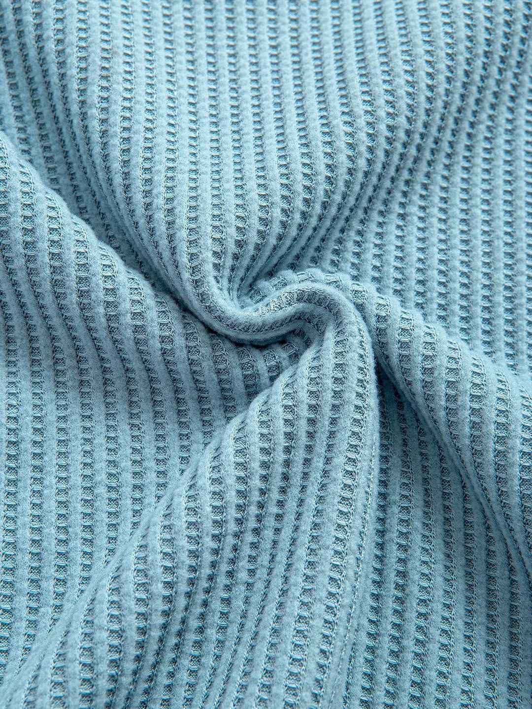Knitted waffle hemT-Shirt& Drawstring Waffle Shorts