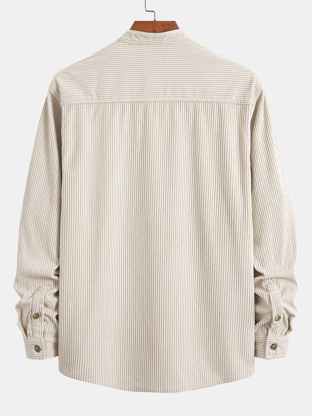 Laurent™ - Corduroy shirt with stand-up collar