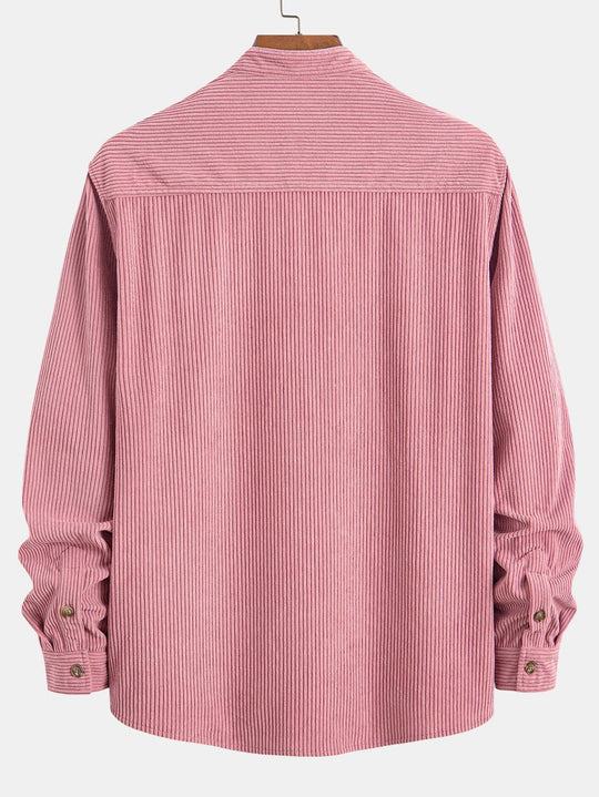 Corduroy Slight browned collar shirt
