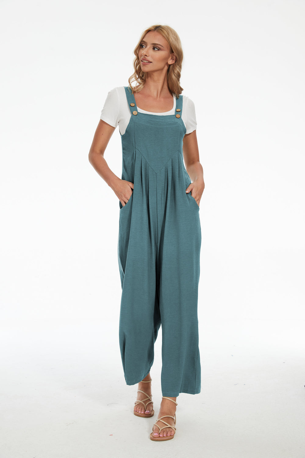 Plus Size Wide Leg Overalls Jumpsuit