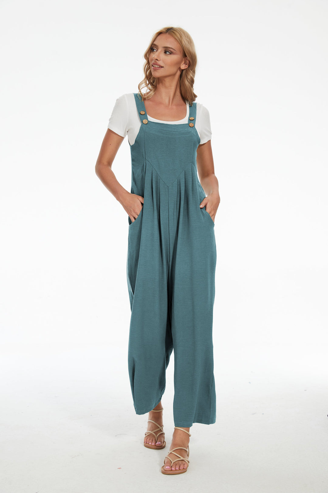Plus Size Wide Leg Overalls Jumpsuit