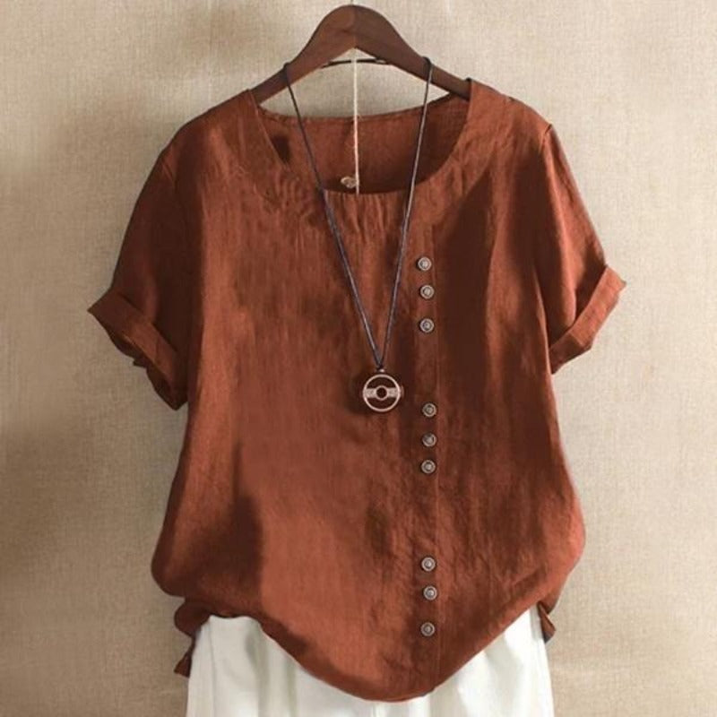 Ava™Short Sleeve Summer Blouse