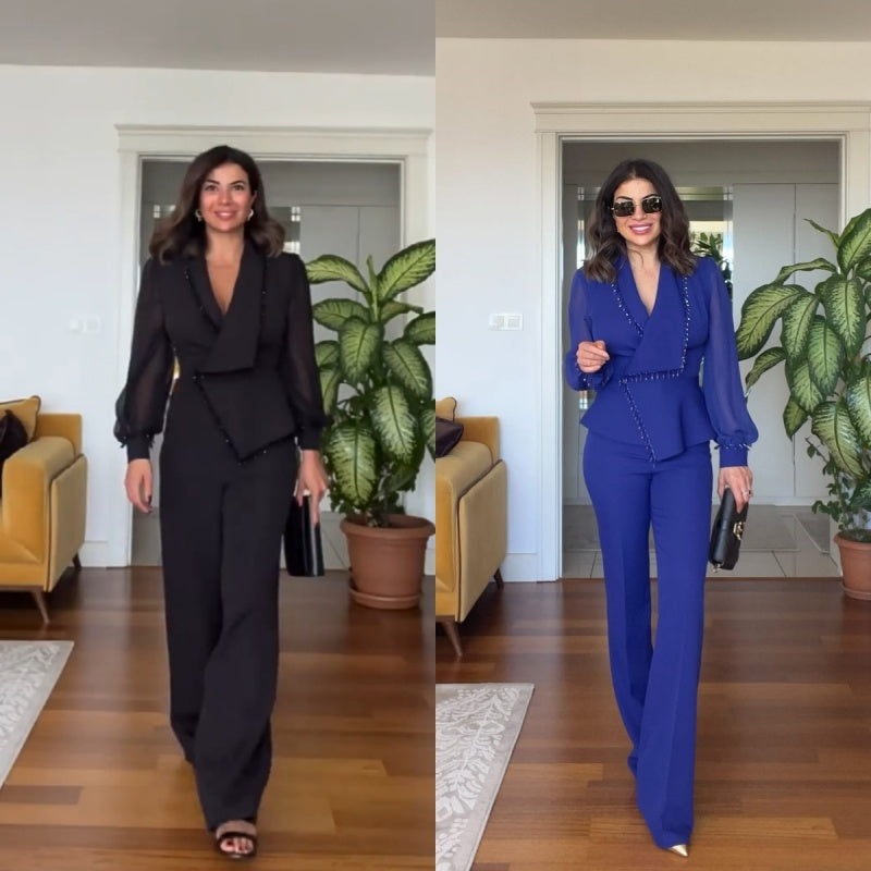 Noa™ Elegant Top & Wide Pants Luxury Set