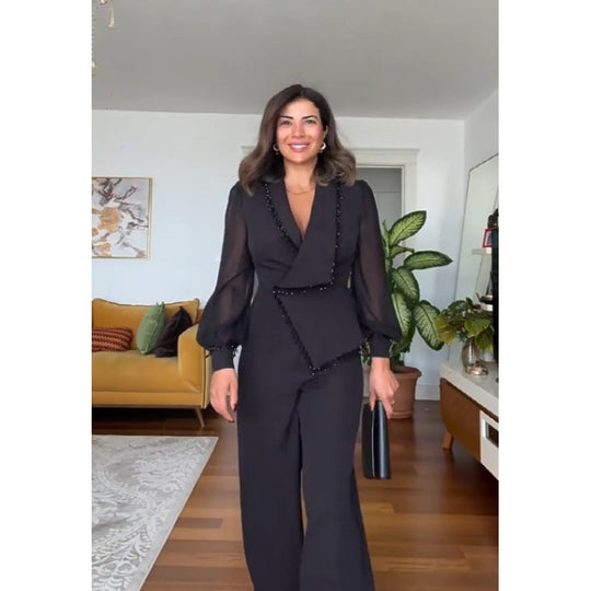 Noa™ Elegant Top & Wide Pants Luxury Set