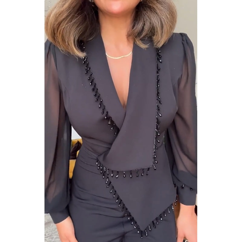 Noa™ Elegant Top & Wide Pants Luxury Set