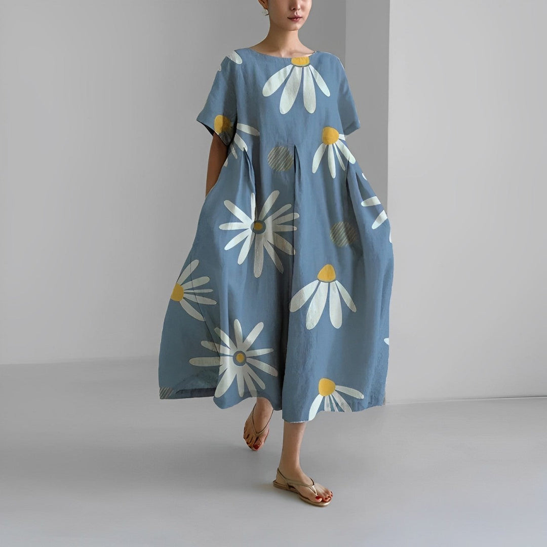 Amelia™ Cotton Bohemian Floral Dress