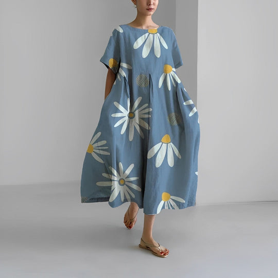 Amelia™ Cotton Bohemian Floral Dress